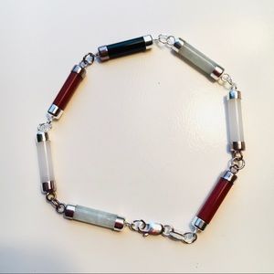 Sterling Silver Stone Bracelet